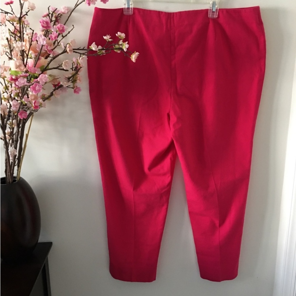 Lafayette 148 Cropped Ankle Red Pants Size 18